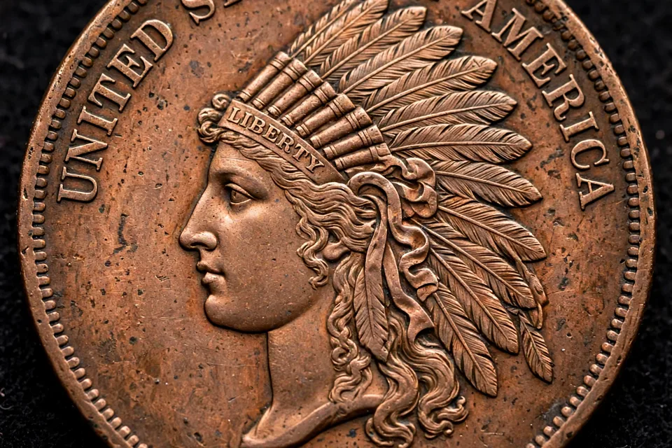 how much is an Indian Head penny worth — 1907 Indian Head penny obverse with Liberty wearing a feathered headdress, LIBERTY on her headband, and the 1907 date