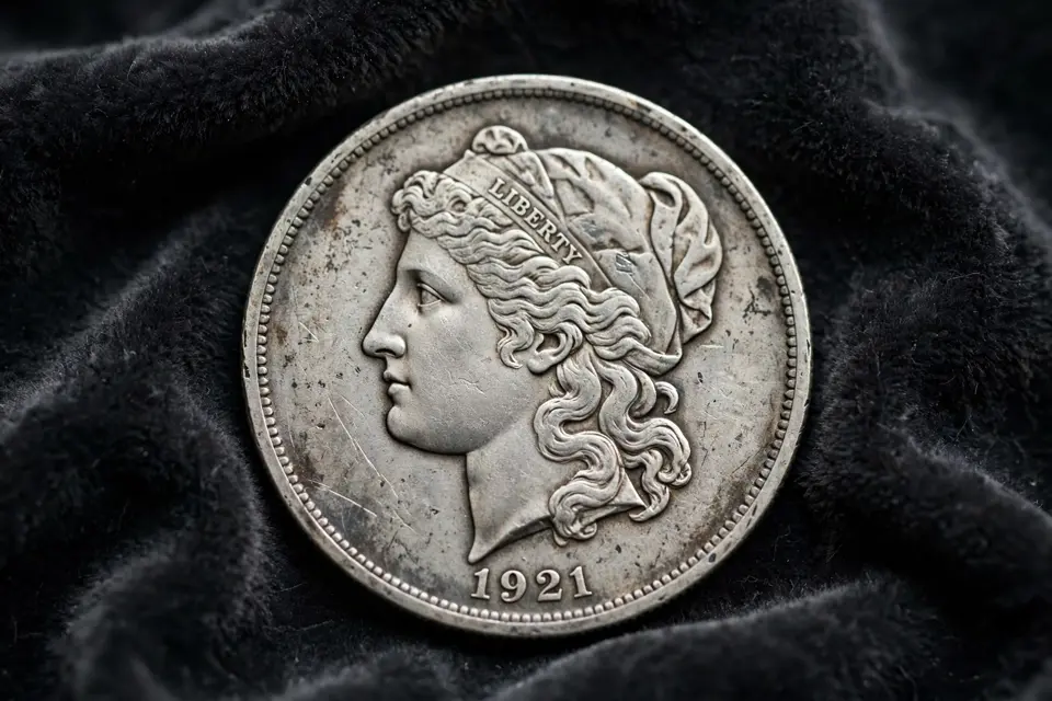 how much is a 1921 Morgan dollar worth — 1921 Morgan silver dollar obverse with Liberty profile and 1921 date